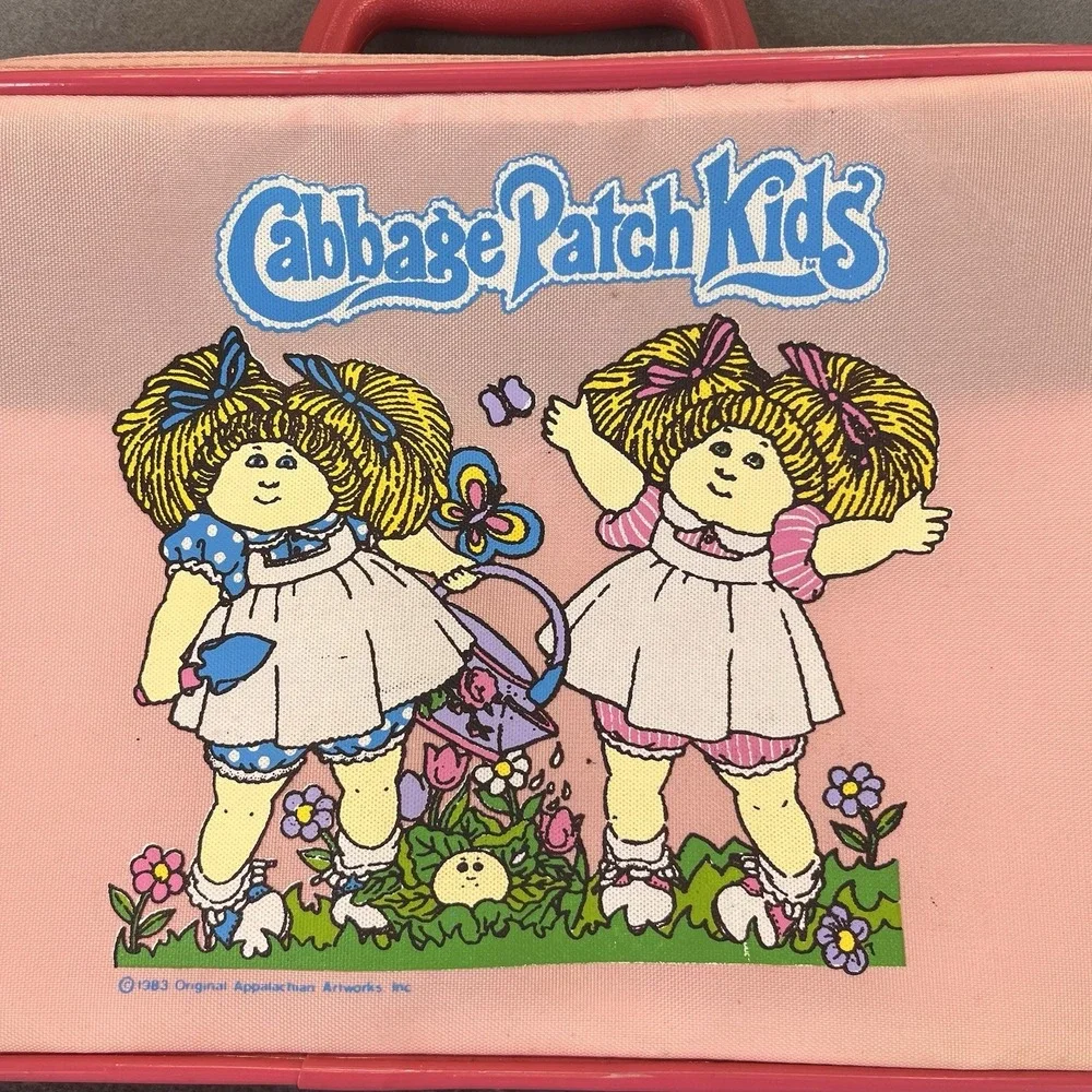 Vintage 1983 Cabbage Patch Kids Suitcase Luggage Bag  Doll Carry Case